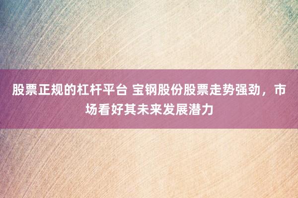 股票正规的杠杆平台 宝钢股份股票走势强劲，市场看好其未来发展潜力