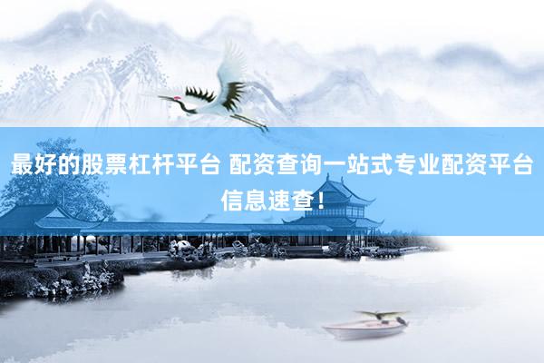 最好的股票杠杆平台 配资查询一站式专业配资平台信息速查！
