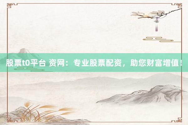 股票t0平台 资网：专业股票配资，助您财富增值！