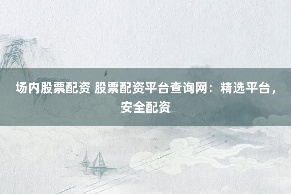 场内股票配资 股票配资平台查询网：精选平台，安全配资