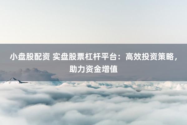 小盘股配资 实盘股票杠杆平台：高效投资策略，助力资金增值