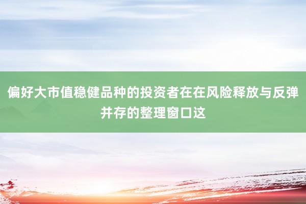 偏好大市值稳健品种的投资者在在风险释放与反弹并存的整理窗口这