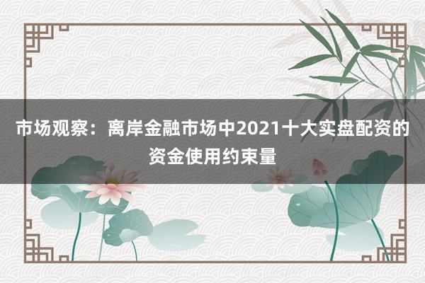 市场观察：离岸金融市场中2021十大实盘配资的资金使用约束量