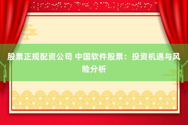 股票正规配资公司 中国软件股票：投资机遇与风险分析